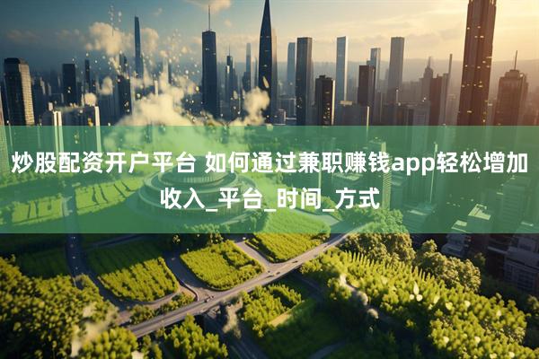 炒股配资开户平台 如何通过兼职赚钱app轻松增加收入_平台_时间_方式